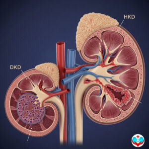 diabetic kidney disease Mumbai - DKD vs HKD comparison diagram